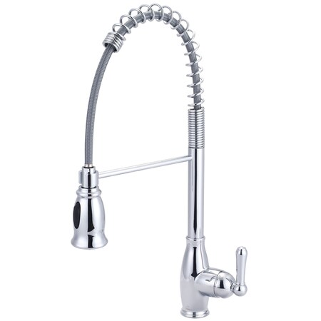 Olympia Single Handle Pre-Rinse Spring Pull-Down Kitchen Faucet in